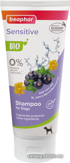 

Шампунь Beaphar Bio Shampoo Sensitive с черной смородиной и зверобоем (200 мл)