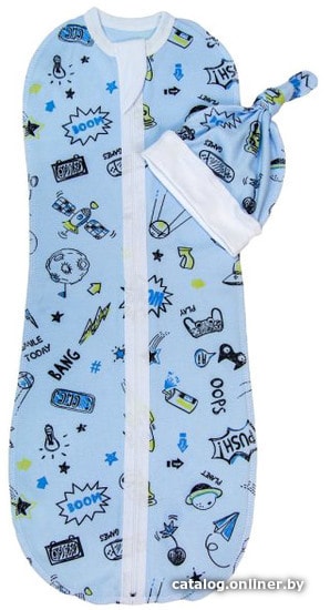

Пеленка-кокон Amarobaby Soft Hugs Комиксы (р-р 68-74)
