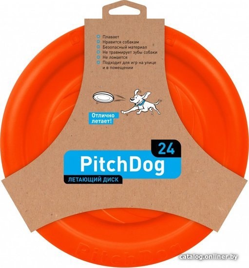 

Игрушка для собак Pitchdog Фрисби d 24 см оранжевый