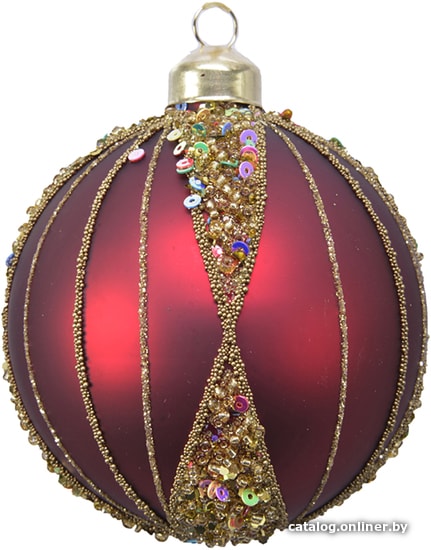

Елочная игрушка Albero Di Natale Узоры из бисера 8 см 068522-3 (темно-рубиновый)