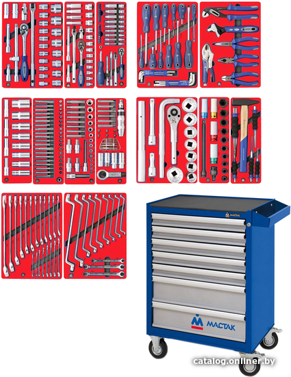 

Универсальный набор инструментов Мастак Профи 52-07299B (299 предметов)