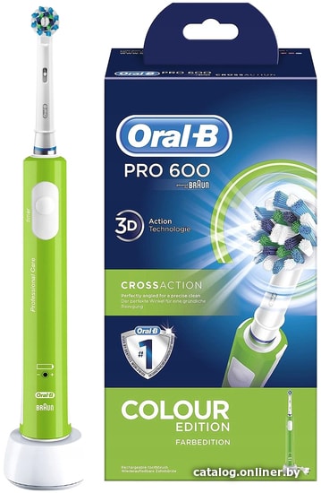 

Электрическая зубная щетка Oral-B Pro 600 Cross Action D16.513 (зеленый)