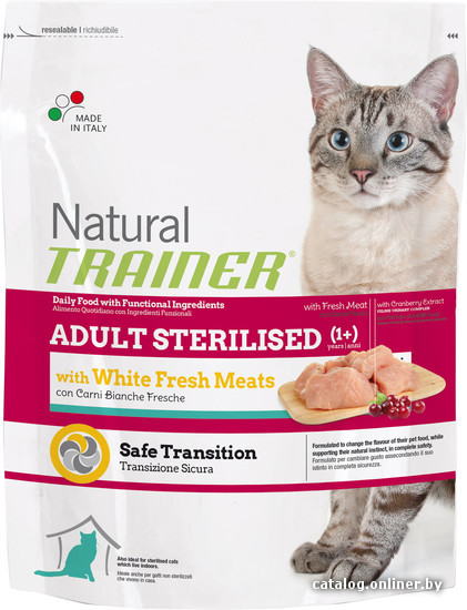 

Сухой корм для кошек Trainer Natural Adult Sterilised White Fresh Meat 1.5 кг