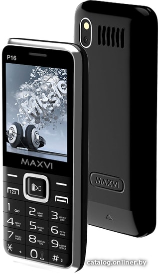 

Кнопочный телефон Maxvi P16 (черный)