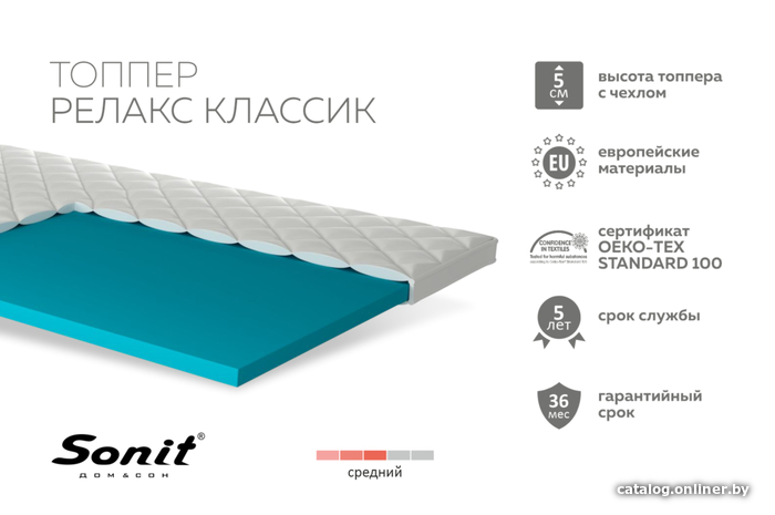 

Ортопедический наматрасник Sonit Релакс Классик 90x200