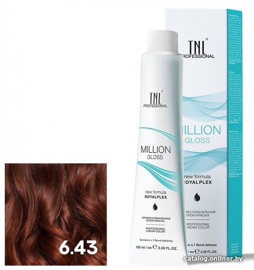 

Крем-краска для волос TNL Professional Million Gloss 6.43 100 мл