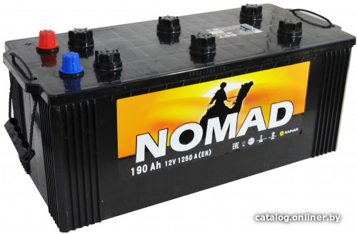 

Автомобильный аккумулятор Nomad 6СТ-190 Евро (190 А·ч)