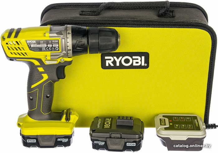 

Дрель-шуруповерт Ryobi R12SD-LL13S 5133002323 (с 2-мя АКБ, сумка)