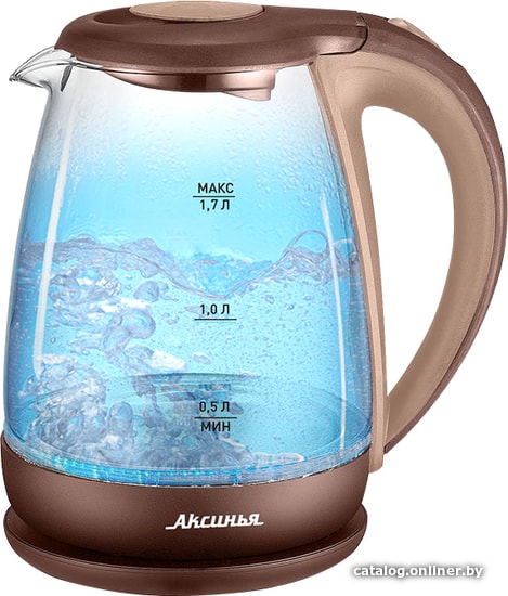 

Электрический чайник Аксинья КС-1040 (бежевый/коричневый)