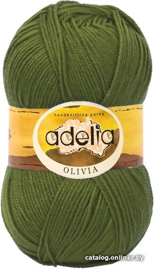

Набор пряжи для вязания Adelia Olivia 100 г 250 м (оливковый, 2 мотка)