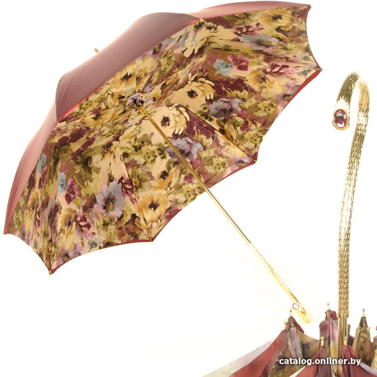 

Зонт-трость Pasotti Bordo Fiore Oro