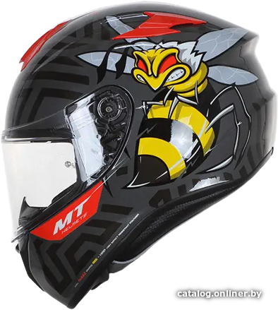 

Мотошлем MT Helmets Targo Bee B5 (M, глянцевый красный)