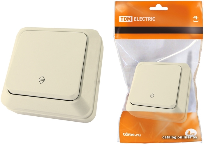 

Выключатель проходной TDM Electric Ладога SQ1801-0006 (слоновая кость)
