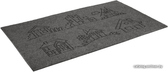 

Придверный коврик SunStep Домики 45х75 37-925 (серый)