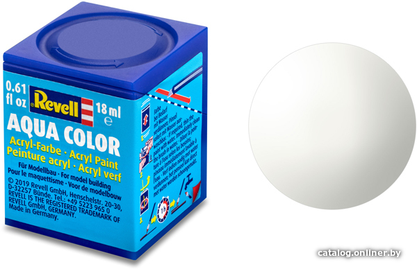 

Краска для моделей Revell Aqua Color 7026105 (белый матовый, 18 мл)