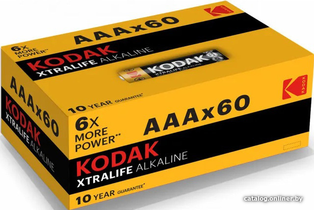 

Батарейка Kodak XtraLife Alkaline AAA LR03 60S (60 шт)