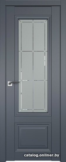 

Межкомнатная дверь ProfilDoors 2.103U 90x200 (антрацит, стекло гравировка 1)