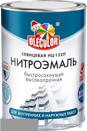 

Эмаль Olecolor НЦ-132П 17 кг (серый)