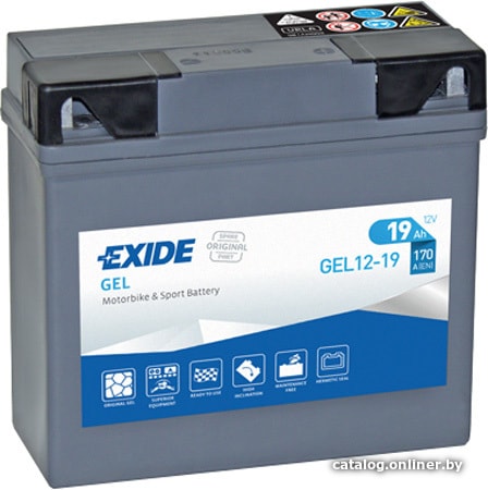 

Мотоциклетный аккумулятор Exide GEL12-19 (19 А·ч)