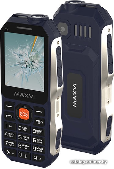 

Кнопочный телефон Maxvi T1 (синий)