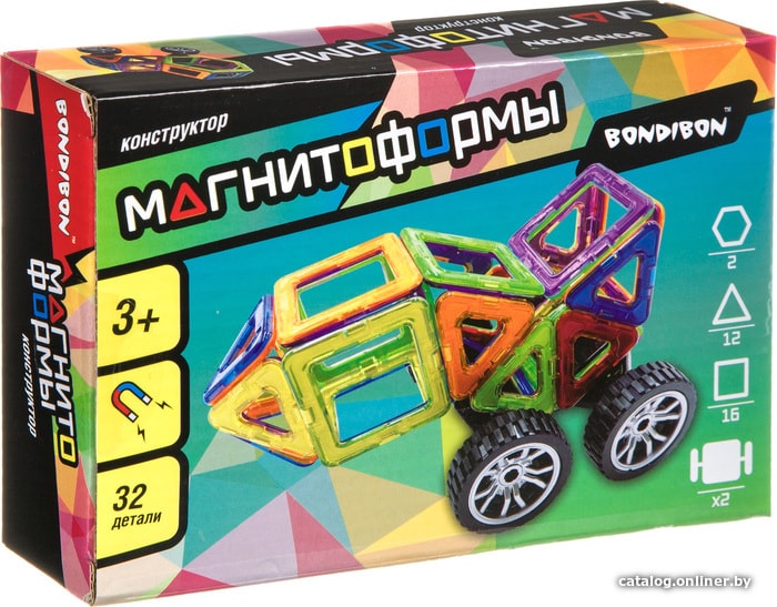 

Конструктор Bondibon Магнитоформы ВВ4409 32 детали