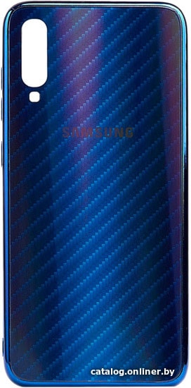 

Чехол для телефона EXPERTS Aurora Glass для Samsung Galaxy A40 с LOGO (синий)