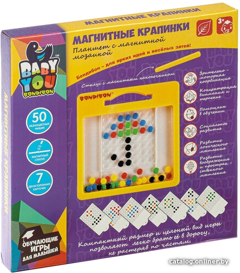 

Интерактивный планшет Bondibon Мозаика в планшете Магнитные крапинки ВВ4966