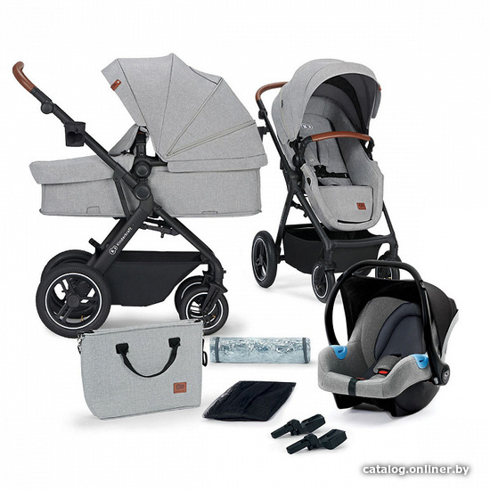 

Универсальная коляска KinderKraft B-Tour (3 в 1, light grey)