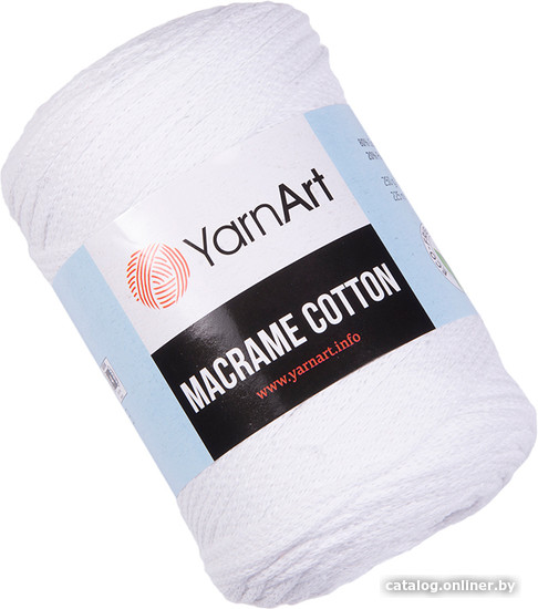 

Пряжа для вязания Yarnart Macrame Cotton 751 250 г 225 м (белый)