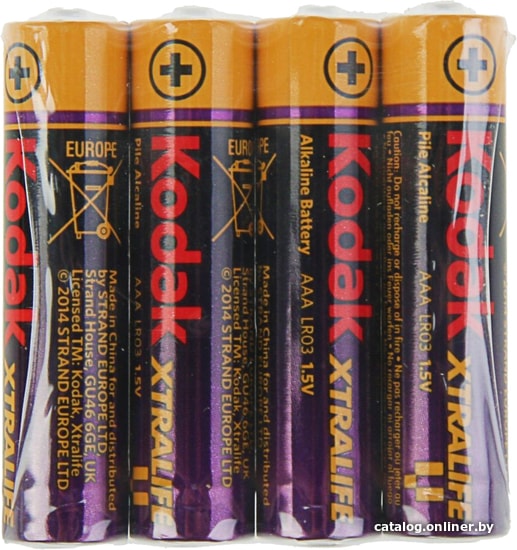 

Батарейка Kodak XtraLife AAA 4 шт. (пленка)