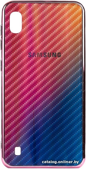

Чехол для телефона EXPERTS Aurora Glass для Samsung Galaxy A10 с LOGO (розовый)