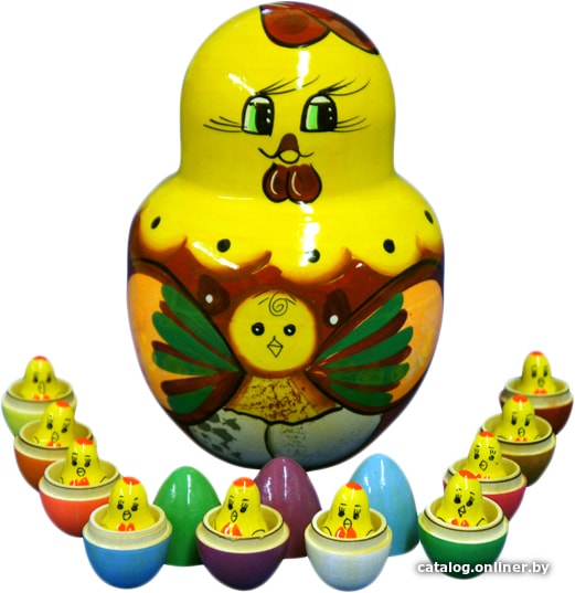 

Развивающая игрушка RNToys Матрешка Курица наседка Д-425