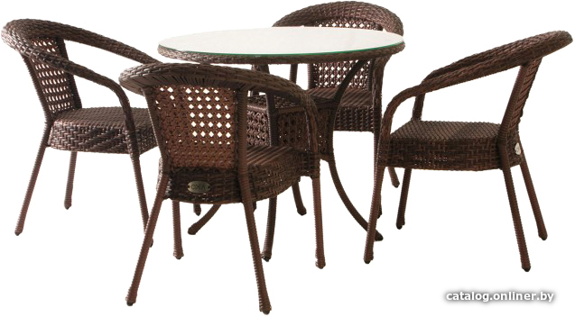 

Обеденная группа Aiko Rattan Deco 4019 круглый (шоколад)