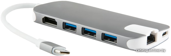 

Док-станция Red Line Multiport 8 in 1 (серый)