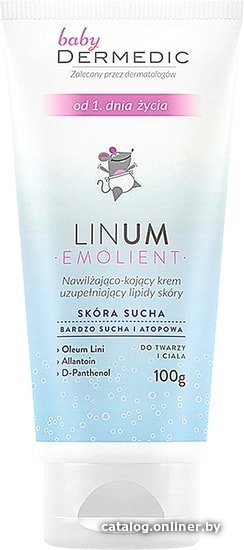 

Крем детский Dermedic Emolient Linum Baby пополняющий недостаток липидов 100 г