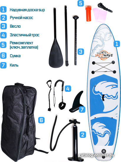 

Сапборд JazzWave SUP-N2L (голубой/белый)