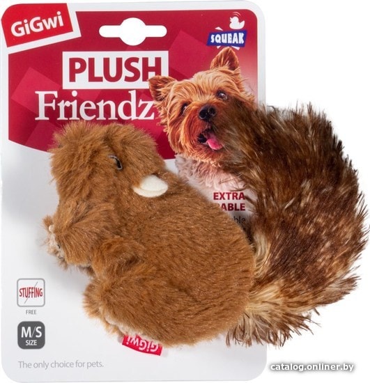 

Игрушка для собак GiGwi Белка с пищалкой 75308