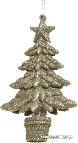 

Елочная игрушка Albero Di Natale Елочка 3.5х9.5х15 см 518770-5 (шампань)