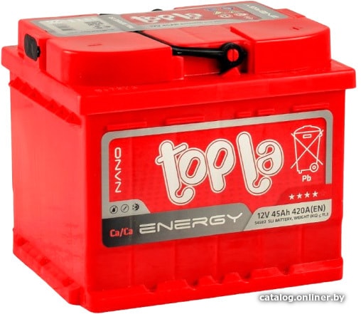 

Автомобильный аккумулятор Topla Energy E45H (45 А·ч)