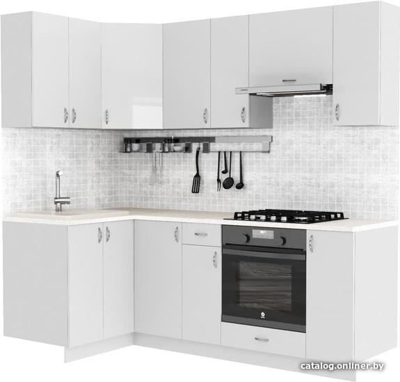 

Готовая кухня Сивирин-Компани Клео глосc 1.2х2.2 (белый глянец\белый глянец)