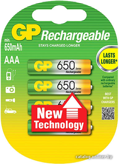 

Аккумулятор GP AAA 650mAh 4 шт. (65AAAHC)