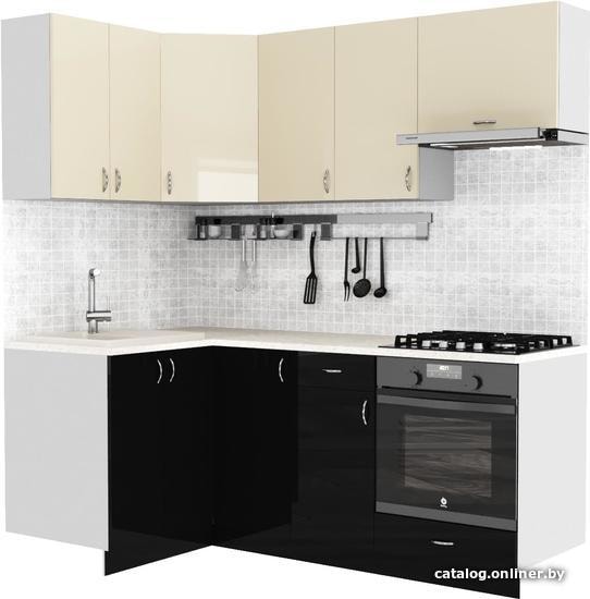 

Готовая кухня Сивирин-Компани Клео глоcс 1.2х2.0 (черный глянец\ваниль глянец)
