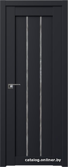 

Межкомнатная дверь ProfilDoors 49U 60x200 (черный матовый/стекло дождь белый)