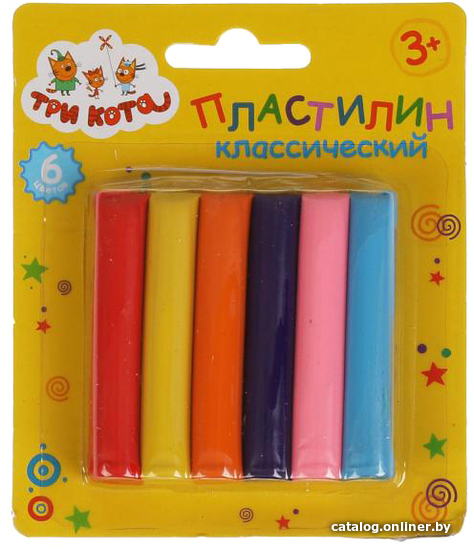 

Пластилин MultiArt Три Кота MCB-6-TC (6 цветов)