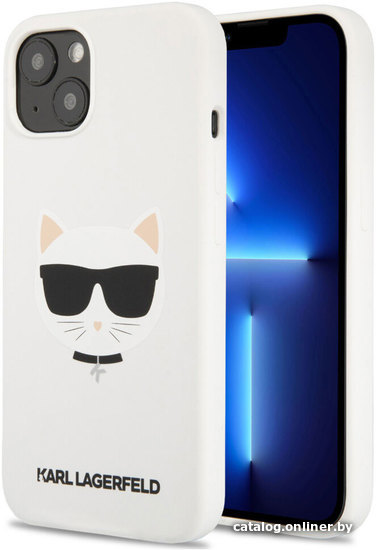 

Чехол для телефона CG Mobile Karl Lagerfeld для iPhone 13 mini KLHCP13SSLCHWH