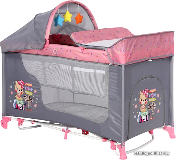 

Манеж-кровать Lorelli Moonlight Rocker 2 (pink travelling)