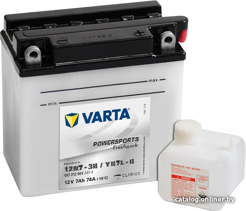 

Мотоциклетный аккумулятор Varta Powersports Freshpack 12N7-3B 507 012 004 (7 А·ч)