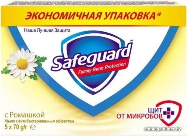 

Safeguard Твердое мыло с ромашкой 5x70 г