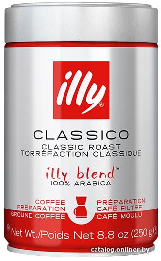 

Кофе ILLY Classico молотый 250 г (грубый помол)