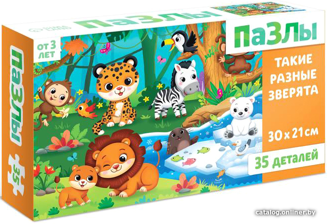 

Мозаика/пазл Puzzle Time Такие разные зверята 6880917